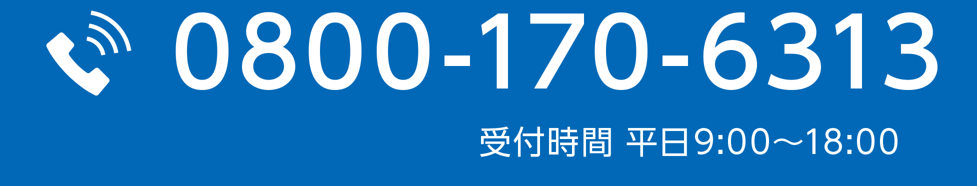 お問い合わせ電話番号：0800-170-6313